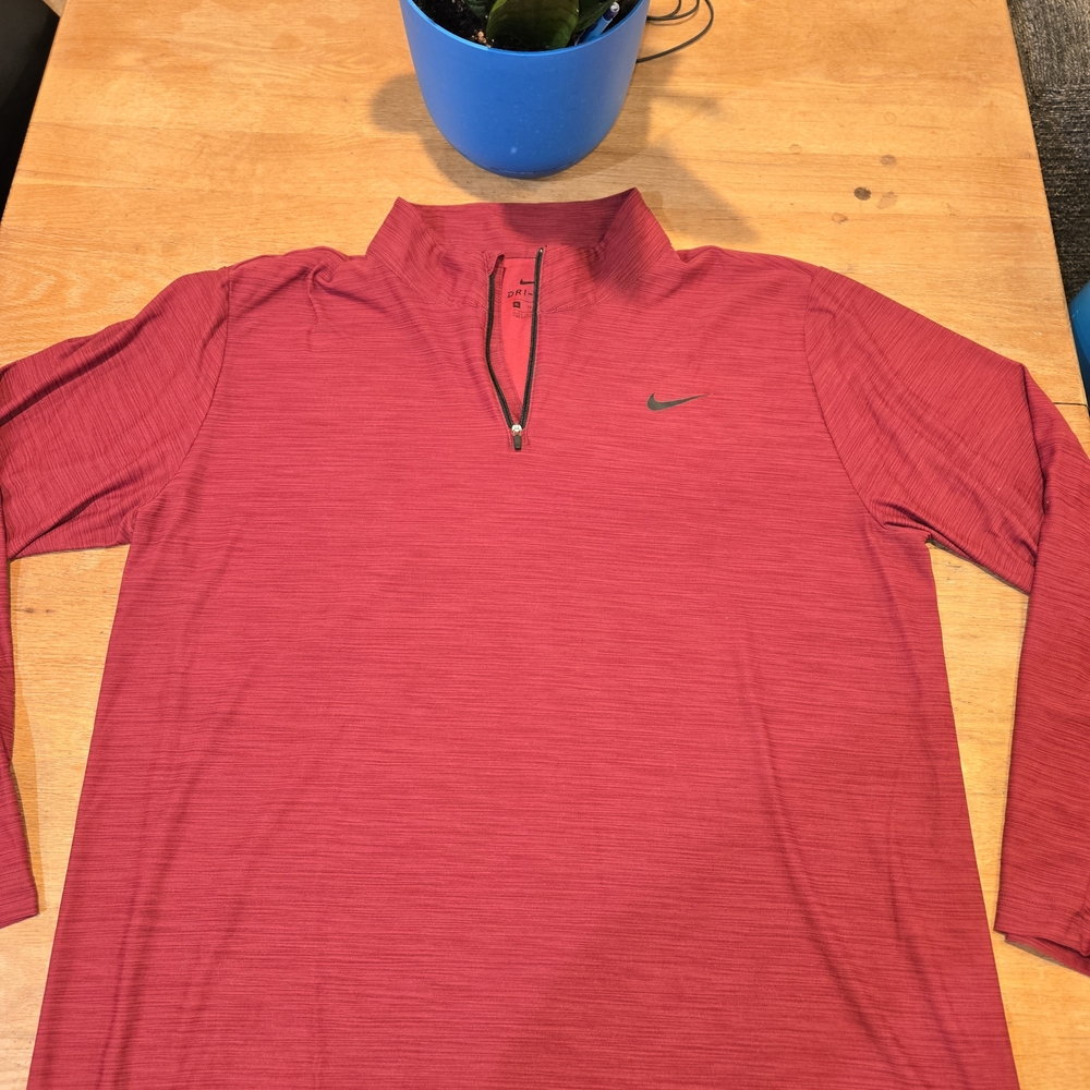Nike Red Quarter-Zip Pullover